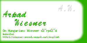 arpad wiesner business card